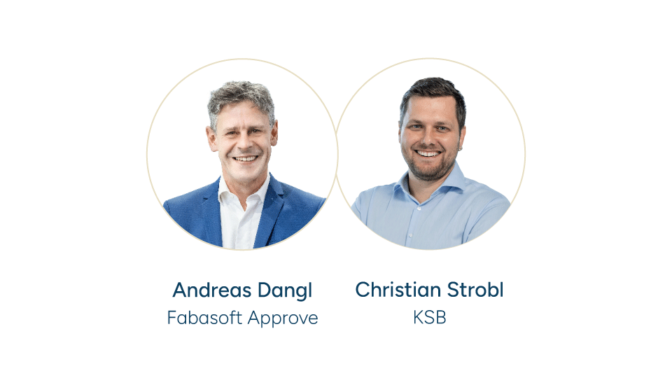 Andreas Dangl (Geschäftsführer Fabasoft Approve) und Christian Strobl (KSB)
