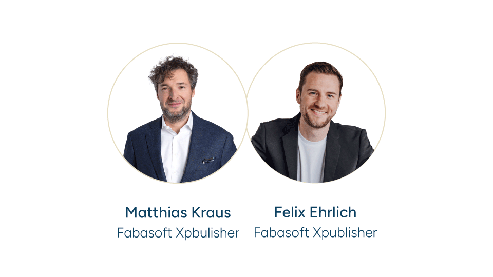 Matthias Kraus und Felix Ehrlich von Fabasoft Xpublisher