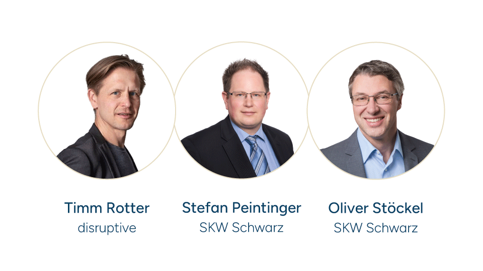 Timm Rotter, Stefan Peintinger und Oliver Stöckel