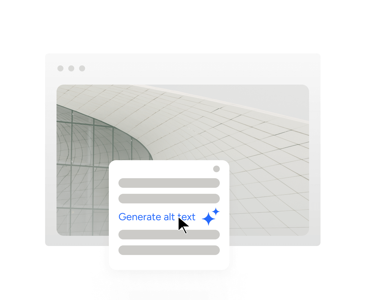 Illustration automated alt text text generation