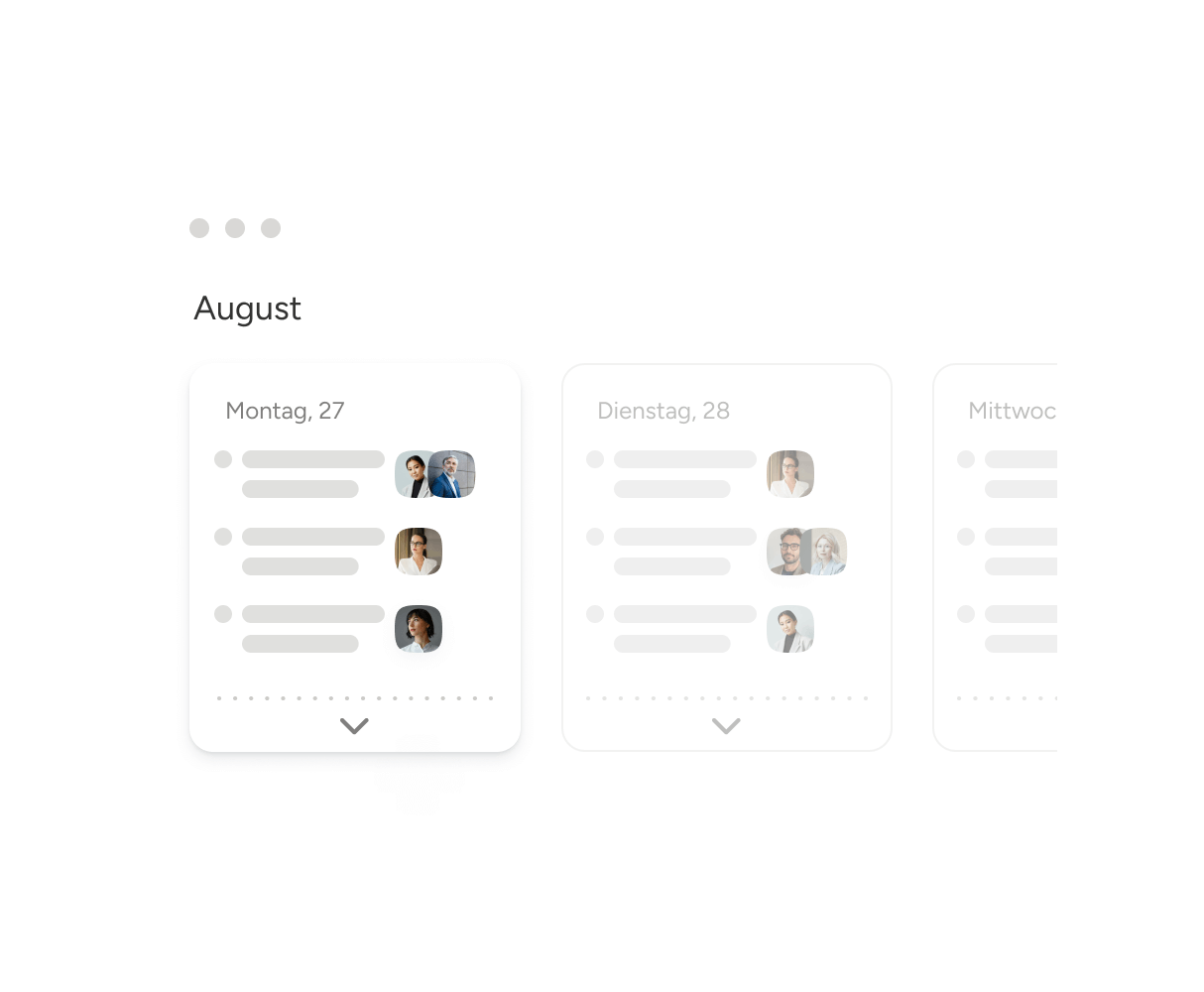 Illustration of content schedule