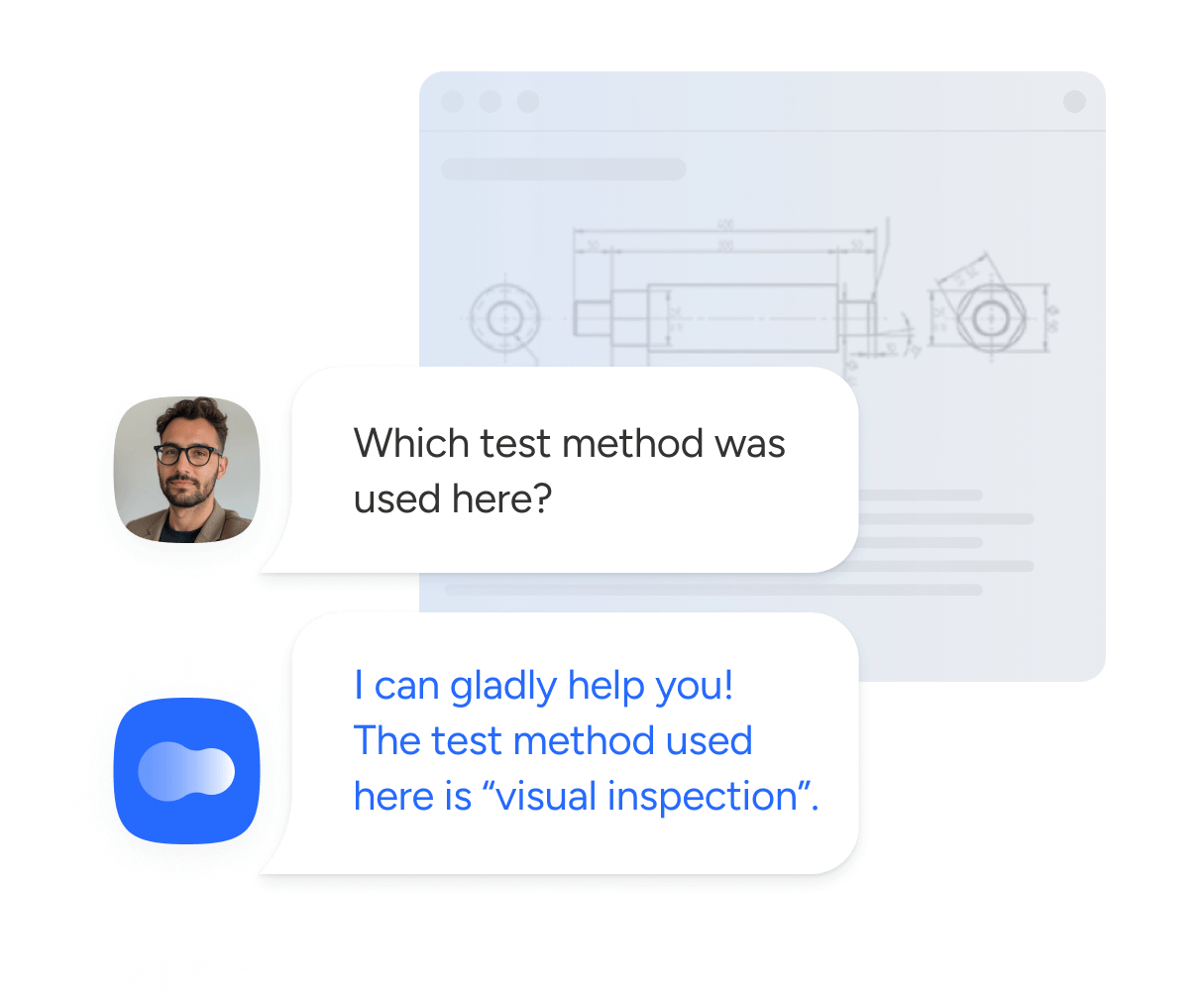 Illustration of chatting with documents