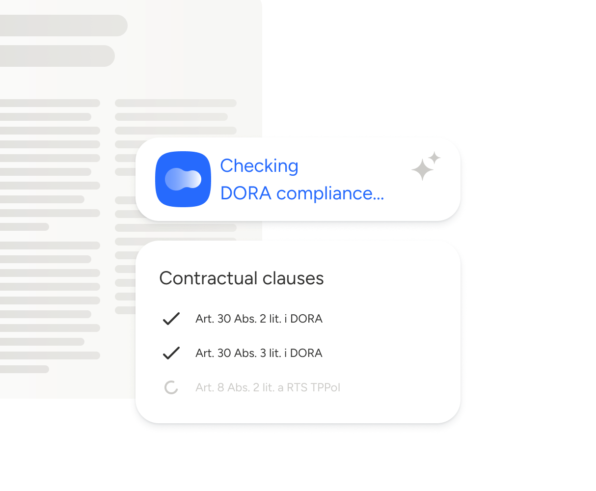 Illustration: Contract is checked using AI