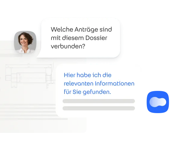 Chat zwischen Mensch und KI
