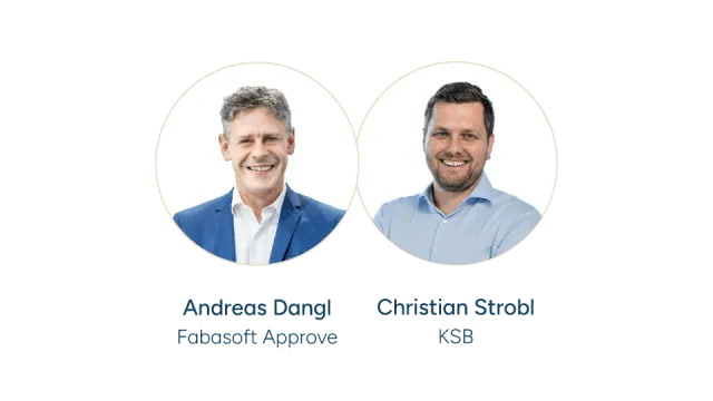 Andreas Dangl (Geschäftsführer Fabasoft Approve) und Christian Strobl (KSB)