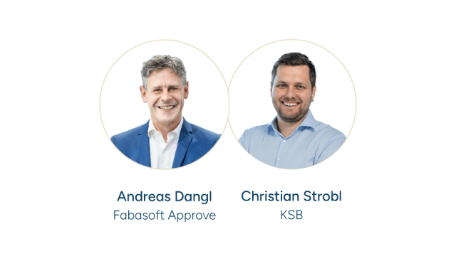Andreas Dangl (Geschäftsführer Fabasoft Approve) und Christian Strobl (KSB)