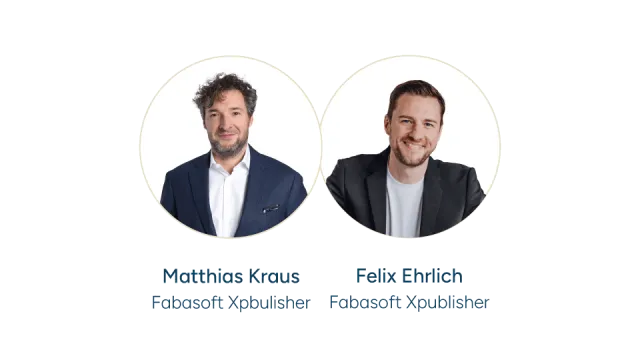 Matthias Kraus und Felix Ehrlich von Fabasoft Xpublisher