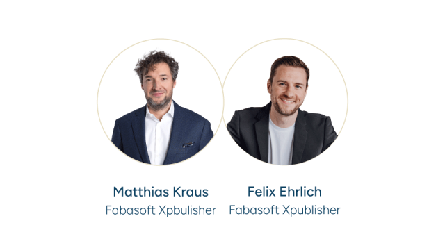 Matthias Kraus und Felix Ehrlich von Fabasoft Xpublisher