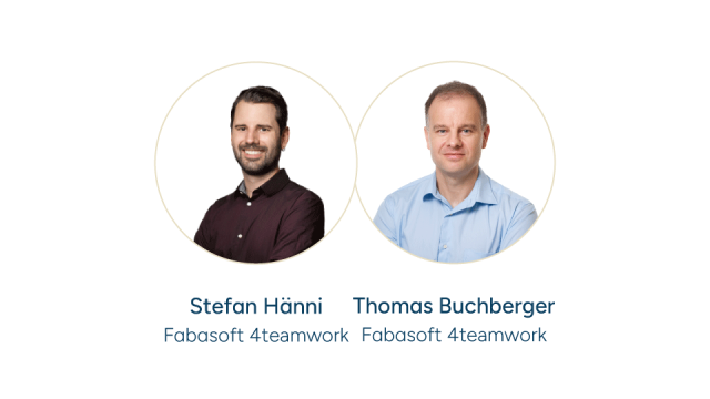 Stefan Hänni und Thomas Buchberger von Fabasoft 4teamwork