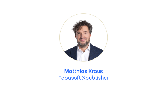 Portraitfoto von Matthias Kraus, Gründer und Head of Sales Fabasoft Xpublisher
