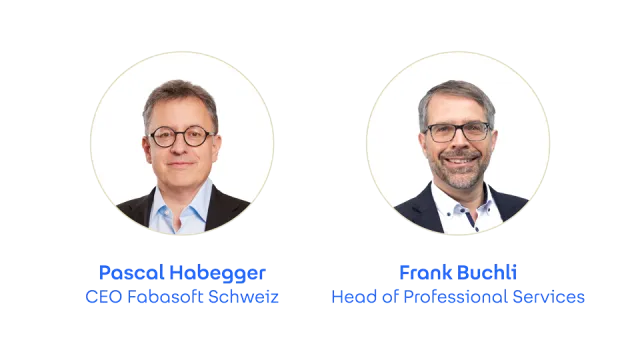 Referentenbilder von Dr. Pascal Habegger und Frank Buchli