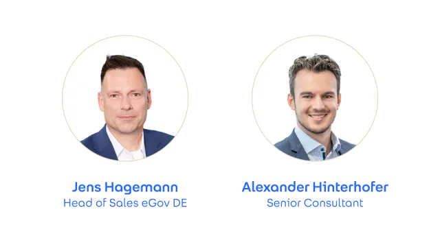 Portrait der Speaker Jens Hagemann und Alexander Hinterhofer