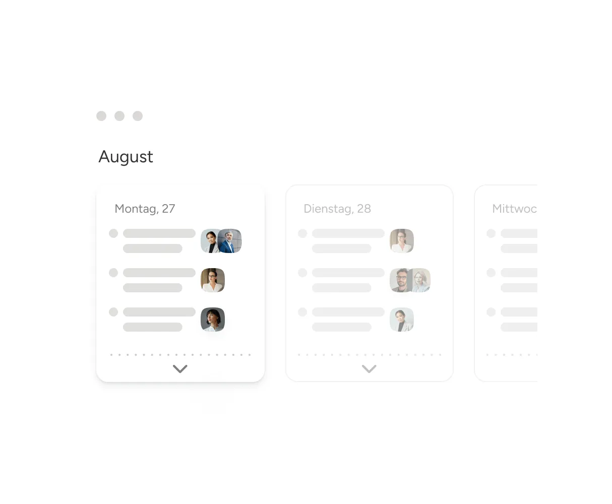 Illustration of content schedule